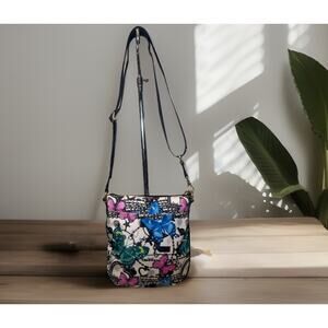 Rare Limited Print Coach F49149 Poppy Butterfly Print Swingpack Crossbody Bag